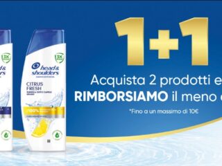 Head and Shoulder 1+1 operazione cashback